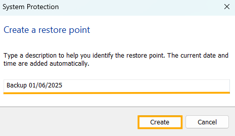 Restore Point Name